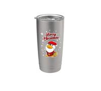 Lindo Feliz Navidad - Santa Duck - Lindo Quagly Christmas Vaso térmico de acero inoxidable de doble pared