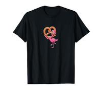 Lindo Flamenco de Dibujos Animados con Pretzel diseño de Baviera Camiseta