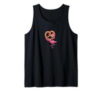 Lindo Flamenco de Dibujos Animados con Pretzel diseño de Baviera Camiseta sin Mangas