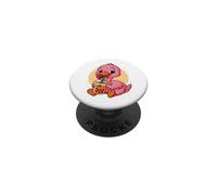 Lindo Flamenco Kawaii Anime Beber té Burbuja niña niños PopSockets PopGrip Adhesivo