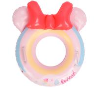 Lindo flotador inflable rosa con forma de ratón para piscina, flotador de verano para niños pequeños con PVC de alta calidad y cojín de asie
