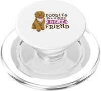 Lindo Garabato, Apto para Retratos de Perros, Golden Labradoodle Graphi PopSockets PopGrip para MagSafe