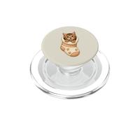 Lindo Gatito atigrado en Acogedor calcetín Gato mamá Cutecore Kawaii PopSockets PopGrip para MagSafe