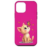 Lindo Gatito con Mariposas - Lindo Amante de los Gatos Carcasa para iPhone 12 Mini