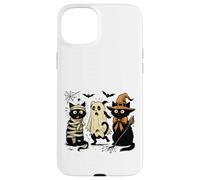 Lindo Gatito Divertido de Halloween con diseño de Gato Bruja, Fantasma, Momia Carcasa para iPhone 15 Plus