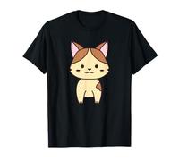 Lindo gatito divertido gato frontal y trasero gráfico Camiseta
