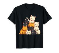 Lindo gatito gatos anime kawaii neko diseño para mujeres y niñas Camiseta