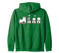 Lindo Gatito Gatos en Tren Sudadera con Capucha