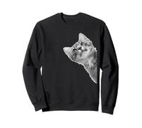Lindo Gatito ranurado Sudadera