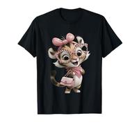 Lindo Gatito Tabby Cat Lover Kawaii Felino Personaje Gráfico Camiseta