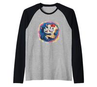 Lindo gato abrazando mermelada tostada desayuno divertido Camiseta Manga Raglan