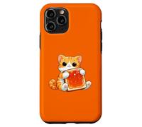 Lindo gato abrazando mermelada tostada desayuno divertido Carcasa para iPhone 11 Pro