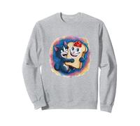 Lindo gato abrazando mermelada tostada desayuno divertido Sudadera