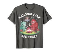 Lindo Gato Bigfoot Parque Nacional después de la Oscuridad Alien Camp Host Camiseta