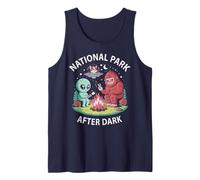 Lindo Gato Bigfoot Parque Nacional después de la Oscuridad Alien Camp Host Camiseta sin Mangas