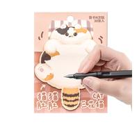 Lindo gato Brot Notas, lindas notas pegajosas del gato | Sellos de notas de dibujos animados - Estudiantes Memo Funny Easy Post Bloconets de recordatorio Pegatinas para suministros para el hogar de l