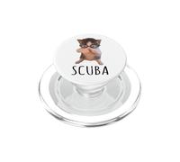 Lindo Gato Buceador Gafas De Natación Gatito Humor PopSockets PopGrip para MagSafe