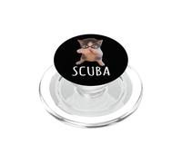 Lindo Gato Buceador Gafas De Natación Gatito Humor PopSockets PopGrip para MagSafe