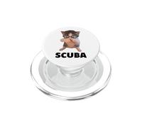 Lindo Gato Buceador Gafas De Natación Gatito Humor PopSockets PopGrip para MagSafe