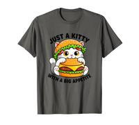 Lindo Gato Citas sólo un Gatito con Gran appatita Camiseta