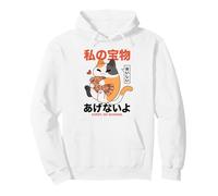 Lindo Gato con Aperitivo estético de Anime japonés Kawaii Taiyaki Sudadera con Capucha