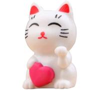 Lindo gato de la fortuna en miniatura de hadas para jardín, bonsái, decoración de bricolaje para profesionales de la moda