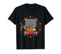 Lindo gato disfrutando de un delicioso tazón de ramen Camiseta