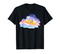 Lindo Gato En Croissant En El Cielo De Ensueño Camiseta