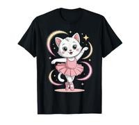 Lindo Gato en tutú Ballet Bailando Hombres Mujeres Niños Ballet Divertido Camiseta