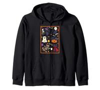 Lindo Gato Fantasma Divertido Disfraz de Halloween Gato Negro Sudadera con Capucha