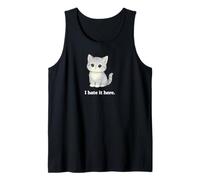 Lindo Gato I Hate It Here Kitty Regalos Divertidos para compañeros de Trabajo Camiseta sin Mangas