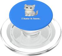 Lindo Gato I Hate It Here Kitty Regalos Divertidos para compañeros de Trabajo PopSockets PopGrip para MagSafe