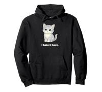 Lindo Gato I Hate It Here Kitty Regalos Divertidos para compañeros de Trabajo Sudadera con Capucha
