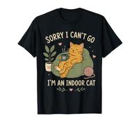 Lindo Gato Interior café Acogedor hogar Humor Cita Camiseta