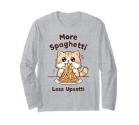 Lindo Gato Kawaii Anime Más Espaguetis Menos Upsetti Meme Mujeres Manga Larga