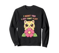 Lindo Gato Kawaii | Te Quiero Que no Puedo coquetear Sudadera