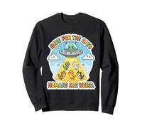 Lindo Gato Mamá Divertido OVNI Niños Niñas Meme Retro Mamá Piel Sudadera