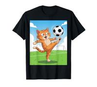 Lindo Gato Merch, Divertido Gato Vintage de una pandilla de Gatos Jugando al fútbol Camiseta