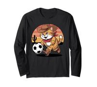 Lindo Gato Merch, Divertido Gato Vintage de una pandilla de Gatos Jugando al fútbol Manga Larga