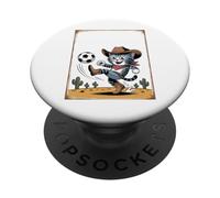 Lindo Gato Merch, Divertido Gato Vintage de una pandilla de Gatos Jugando al fútbol PopSockets PopGrip Adhesivo