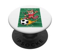 Lindo Gato Merch, Divertido Gato Vintage de una pandilla de Gatos Jugando al fútbol PopSockets PopGrip Adhesivo