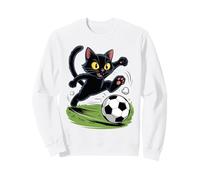 Lindo Gato Merch, Divertido Gato Vintage de una pandilla de Gatos Jugando al fútbol Sudadera
