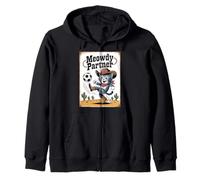 Lindo Gato Merch, Divertido Gato Vintage de una pandilla de Gatos Jugando al fútbol Sudadera con Capucha