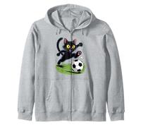 Lindo Gato Merch, Divertido Gato Vintage de una pandilla de Gatos Jugando al fútbol Sudadera con Capucha