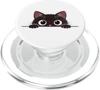 Lindo Gato Mirando hacia Fuera PopSockets PopGrip para MagSafe
