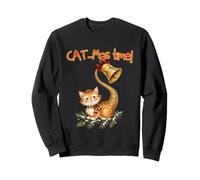 Lindo Gato navideño con Campana Sudadera