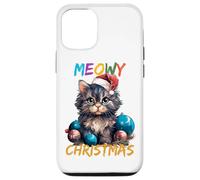 Lindo Gato Negro luz de Navidad Divertido Amante de los Gatos Navidad Carcasa para iPhone 12/12 Pro
