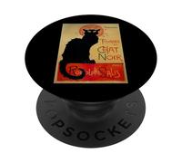 Lindo gato negro para los amantes del arte del gato Tournee Du Chat Noir Art PopSockets PopGrip Adhesivo