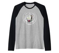 Lindo Gato Oculto maullido místico esotérico brujería Espiritual Camiseta Manga Raglan