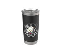 Lindo gato oculto maullido místico esotérico brujería espiritual Vaso térmico de acero inoxidable de doble pared